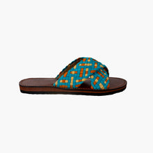 Load image into Gallery viewer, Moroccan Suede Crossed Woven Leather Sandals
