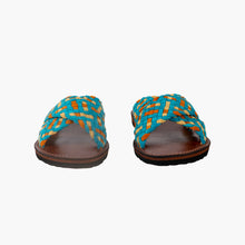 Load image into Gallery viewer, Moroccan Suede Crossed Woven Leather Sandals