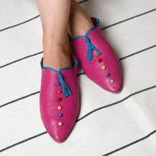 Load image into Gallery viewer, Moroccan Pompom Babouche Slippers