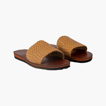 Load image into Gallery viewer, Handwoven Brown Tan Leather Moroccan Sandals