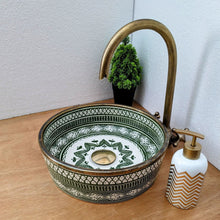 Charger l'image dans la galerie, Évier en porcelaine marocaine artisanale - Qualité supérieure et élégance intemporelle