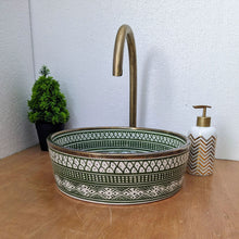 Charger l'image dans la galerie, Évier en porcelaine marocaine artisanale - Qualité supérieure et élégance intemporelle