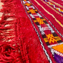 Load image into Gallery viewer, Berber Wool Rug “Pomegranate Burst”
