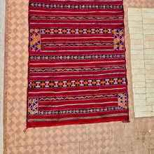 Load image into Gallery viewer, Berber Wool Rug “Pomegranate Burst”