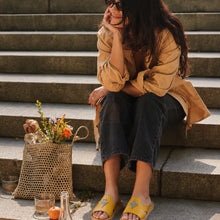 Load image into Gallery viewer, Handmade Leather Slide Sandals with Berber Silver Adornments