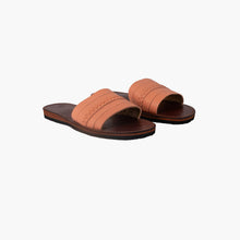 Load image into Gallery viewer, Handmade Blush Pink Braided Leather Slide Sandals for Women