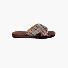 Load image into Gallery viewer, Handmade Multicolor Woven Crisscross Slide Sandals for Women