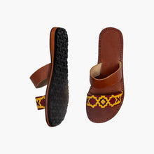 Load image into Gallery viewer, Handmade Two-Strap Moroccan-Inspired Leather Sandals for Women
