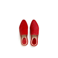 Load image into Gallery viewer, Handmade Women’s Moroccan Pony Hair Mule Slippers