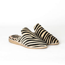 Load image into Gallery viewer, Handmade Women’s Moroccan Pony Hair Mule Slippers
