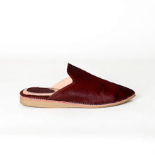 Load image into Gallery viewer, Handmade Women’s Moroccan Pony Hair Mule Slippers
