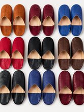 Charger l'image dans la galerie, Moroccan Leather Babouche Slippers for Women, Sheepskin Leather Mules, Naturally Tanned Leather Babouche - 6 Colors