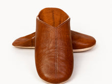Charger l'image dans la galerie, Moroccan Leather Babouche Slippers for Women, Sheepskin Leather Mules, Naturally Tanned Leather Babouche - 6 Colors