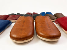 Charger l'image dans la galerie, Moroccan Leather Babouche Slippers for Women, Sheepskin Leather Mules, Naturally Tanned Leather Babouche - 6 Colors