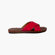 Load image into Gallery viewer, Moroccan Pink Leather Cross Strap women Sandals