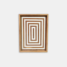 Load image into Gallery viewer, Geomatric wooden and Resin Serving Tray