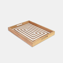 Load image into Gallery viewer, Geomatric wooden and Resin Serving Tray