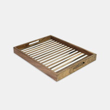 Load image into Gallery viewer, Stripes wooden and Resin Serving Tray