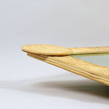 Load image into Gallery viewer, Handcrafted Rectangular Rattan Mirror - Moroccan Artistry, Natural Rattan Finish