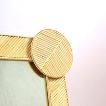Load image into Gallery viewer, Handcrafted Rectangular Rattan Mirror - Moroccan Artistry, Natural Rattan Finish