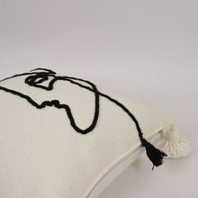 Load image into Gallery viewer, Small black lady pillow Handmade - Embroidered Moroccan