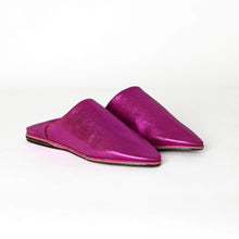 Carica l'immagine nel visualizzatore di Gallery, Pantofole artigianali da donna marocchine Belgha – Ballerine a punta in pelle
