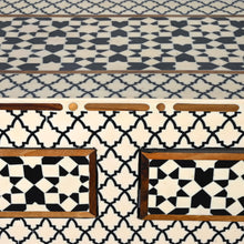 Load image into Gallery viewer, zellij_white_and_black_console_table