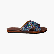 Load image into Gallery viewer, Moroccan Floral Leather Crisscross Sandals
