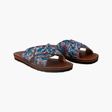 Load image into Gallery viewer, Moroccan Floral Leather Crisscross Sandals

