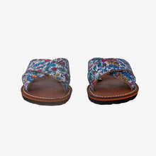 Load image into Gallery viewer, Moroccan Floral Leather Crisscross Sandals
