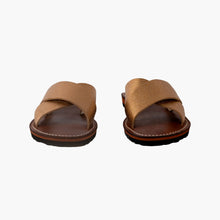 Load image into Gallery viewer, Moroccan Metallic Leather Cross Strap women Sandals
