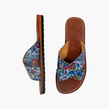 Load image into Gallery viewer, Moroccan Floral Leather Crisscross Sandals
