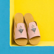 Load image into Gallery viewer, Handmade Leather Slide Sandals with Berber Silver Adornments

