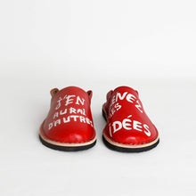 Load image into Gallery viewer, Women&#39;s Customizable Red Leather Moroccan Babouche
