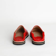 Load image into Gallery viewer, Women&#39;s Customizable Red Leather Moroccan Babouche
