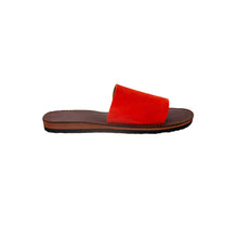 Load image into Gallery viewer, Handmade Red Suede Leather Slide Sandals for Women
