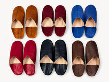 Charger l'image dans la galerie, Moroccan Leather Babouche Slippers for Women, Sheepskin Leather Mules, Naturally Tanned Leather Babouche - 6 Colors
