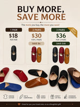 Charger l'image dans la galerie, Moroccan Leather Babouche Slippers for Women, Sheepskin Leather Mules, Naturally Tanned Leather Babouche - 6 Colors
