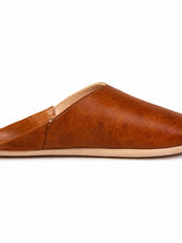 Charger l'image dans la galerie, Moroccan Leather Babouche Slippers for Women, Sheepskin Leather Mules, Naturally Tanned Leather Babouche - 6 Colors
