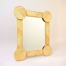 Load image into Gallery viewer, Handcrafted Rectangular Rattan Mirror - Moroccan Artistry, Natural Rattan Finish
