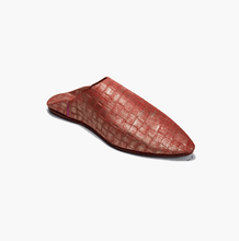 Load image into Gallery viewer, Handmade Gilded Grid-Weave Moroccan  Babouches
